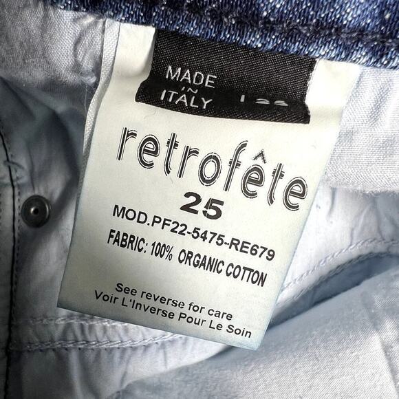 Retrofete Chris Low Rise Jeans Distressed Destroyed Straight Leg Loose Fit - Picture 7 of 8